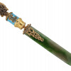 RUSSIAN GILT SILVER DIAMOND JADE LETTER OPENER PIC-1