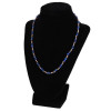 14K GOLD, SILVER AND LAPIS LAZULI BEADED NECKLACE PIC-0