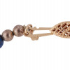 14K GOLD, SILVER AND LAPIS LAZULI BEADED NECKLACE PIC-2