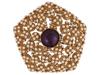 ATTR TO CHANEL AND GRIPOIX GLASS CLUSTER BROOCH PIC-0