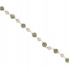 14K GOLD CHAIN BRACELET WITH JADE AND PEARL BEADS PIC-1