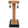 PAIR OF 14K GOLD JADE CLIP ON TEARDROP EARRINGS PIC-0