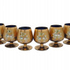 MID 20TH C CZECH BOHEMIAN COBALT GOLD GLASSWARE PIC-4