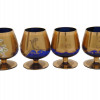 MID 20TH C CZECH BOHEMIAN COBALT GOLD GLASSWARE PIC-5