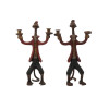 PAIR OF BILL HUEBBE CIRCUS MONKEY CANDLE HOLDERS PIC-4