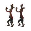 PAIR OF BILL HUEBBE CIRCUS MONKEY CANDLE HOLDERS PIC-2