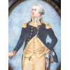 ANTIQUE MINIATURE PORTRAIT OF GEORGE WASHINGTON PIC-1