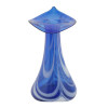 BOHEMIAN ART GLASS BLUE JACK IN THE PULPIT VASE PIC-1