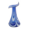 BOHEMIAN ART GLASS BLUE JACK IN THE PULPIT VASE PIC-0