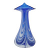 BOHEMIAN ART GLASS BLUE JACK IN THE PULPIT VASE PIC-3