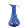 BOHEMIAN ART GLASS BLUE JACK IN THE PULPIT VASE PIC-2