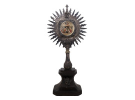 ANTIQUE CATHOLIC SILVER OSTENSORIUM, 18TH C