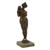 MID CENTURY BRONZE NAKED WATER NYMPH SCULPTURE PIC-0