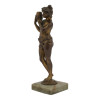 MID CENTURY BRONZE NAKED WATER NYMPH SCULPTURE PIC-2