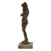 MID CENTURY BRONZE NAKED WATER NYMPH SCULPTURE PIC-4