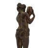 MID CENTURY BRONZE NAKED WATER NYMPH SCULPTURE PIC-8