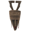 AFRICAN HAND CARVED WOOD FRINGE MASK WALL DECOR PIC-0