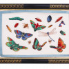 ANTIQUE CHINESE BUTTERFLY PAINTING ON RICE PAPER PIC-0