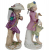 TWO ANTIQUE 18TH CENT MEISSEN PORCELAIN FIGURINES PIC-3