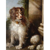 ANTIQUE ENGLISH SPRINGER SPANIEL DOG PAINTING PIC-1