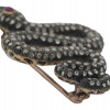 RUSSIAN GOLD DIAMOND SAPPHIRE EYE SNAKE BROOCH PIC-2