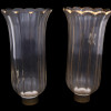 PAIR OF ANTIQUE GILT TRANSPARENT GLASS LAMPSHADES PIC-0