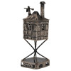 JUDAICA SILVER SPICE TOWER HOUSE WITH A MUSICIAN PIC-1