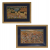 PAIR OF ANTIQUE INDIAN MUGHAL MINIATURE PAINTING PIC-0