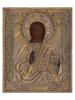 RUSSIAN SILVER ICON OF CHRIST 19TH CENTURY PIC-0