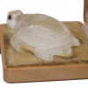 RUSSIAN CARVED ROCK CRYSTAL TURTLE FIGURINE PIC-1