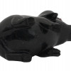 RUSSIAN CARVED JADE PIG FIGURINE WITH RUBY EYES PIC-2