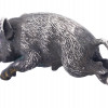 RUSSIAN SILVER AND RUBY FIGURINE OF A WILD BOAR PIC-4