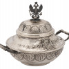 RUSSIAN SILVER SOUP TUREEN WITH IMPERIAL EAGLE PIC-0