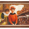 OIL ON CANVAS PAINTING TWO BOYS BY KARMAN PIC-0