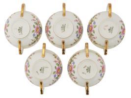 CZECH FIVE PORCELAIN TEA SET OF CUPS AND PLATES