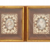 PAIR OF ANTIQUE FRENCH 1800S MINIATURE PAINTINGS PIC-0