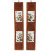 PAIR OF CHINESE PAINTED PORCELAIN WOODEN PANELS PIC-0