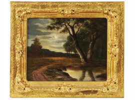 ANTIQUE LANDSCAPE OIL PAINTING BY JAS ARTHURS