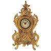 ANTIQUE EUROPEAN ROCOCO GILT BRONZE MANTEL CLOCK PIC-0