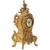 ANTIQUE EUROPEAN ROCOCO GILT BRONZE MANTEL CLOCK PIC-1