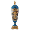 TALL FRENCH STYLE PORTRAITS GILT PORCELAIN VASE PIC-2