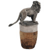 RUSSIAN SILVER LION FIGURINE CORK STOPPER PIC-1