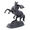 ATTACK SCENE WITH WOLF AND HORSE BRONZE SCULPTURE PIC-0