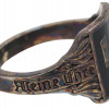 NAZI GERMAN WWII WAFFEN SS SILVER ENAMEL RING PIC-2