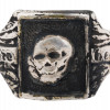 A NAZI GERMAN WWII SS TOTENKOPF DIVISION SILVER RING PIC-0