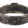 A NAZI GERMAN WWII WAFFEN SS SILVER HONOUR RING PIC-4