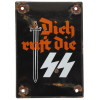 NAZI GERMAN WWII WAFFEN SS METAL STREET SIGN PIC-0