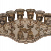 NAZI GERMAN WWII SCHNAPPS CUPS AND ONE OVAL TRAY PIC-0