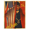 WWII NAZI GERMAN ANTISEMITIC PROPAGANDA POSTER PIC-0