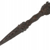 TIBETAN BUDDHIST CAST IRON PHURBA RITUAL DAGGER PIC-0